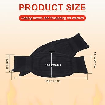 erioctry Unisex Cashmere Wool Knee Brace Pads Winter Warm Thermal Knee Warmers Sleeve for Women Men