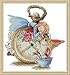 Price comparison product image WOWDECOR Cross Stitch Embroidery Kits for Adults Kids, Sleeping Alice Clocks Rabbit Cup 11CT Stamped DIY DMC Needlework Easy Beginners