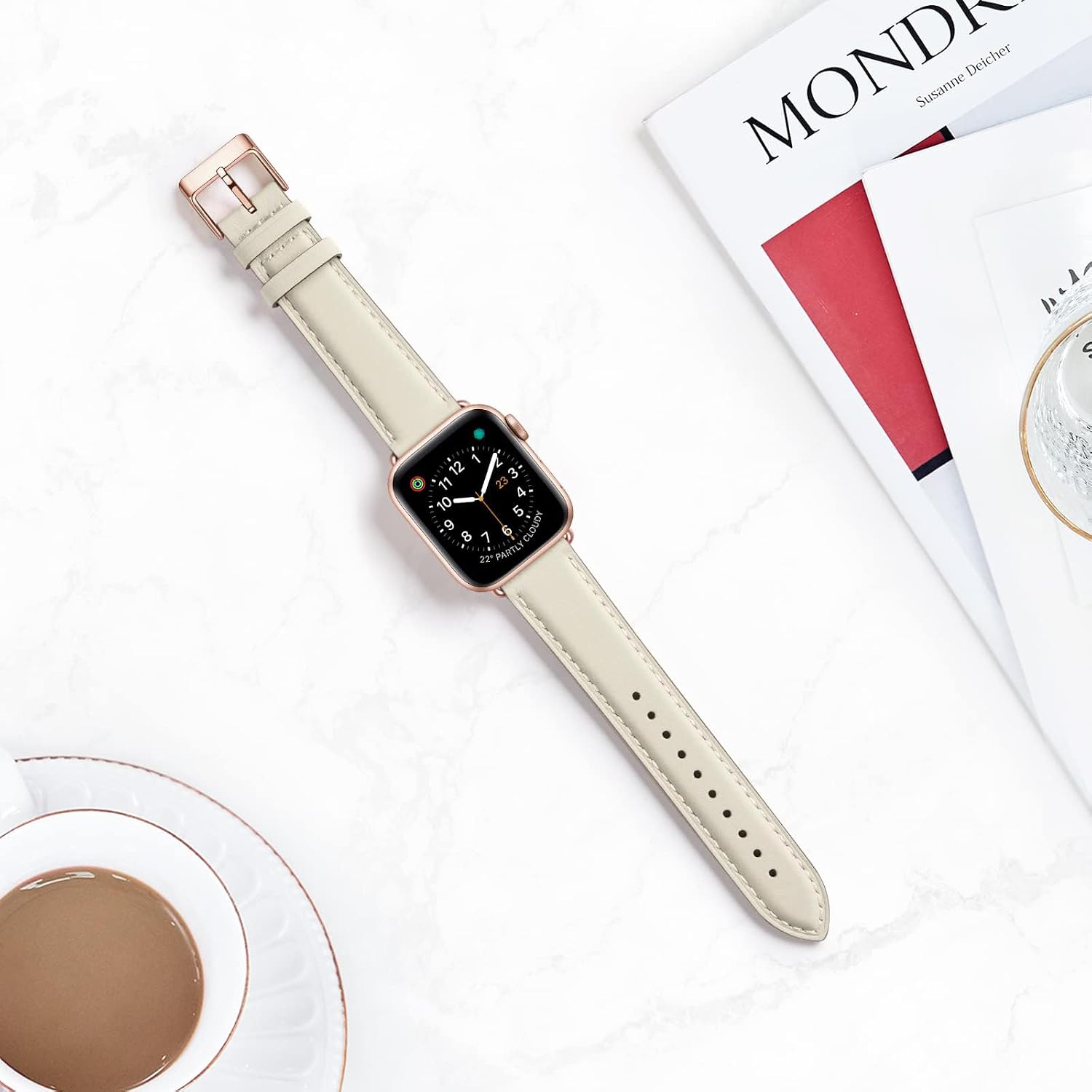 Genuine Leather Band Compatible with Apple Watch Bands for Women Office
