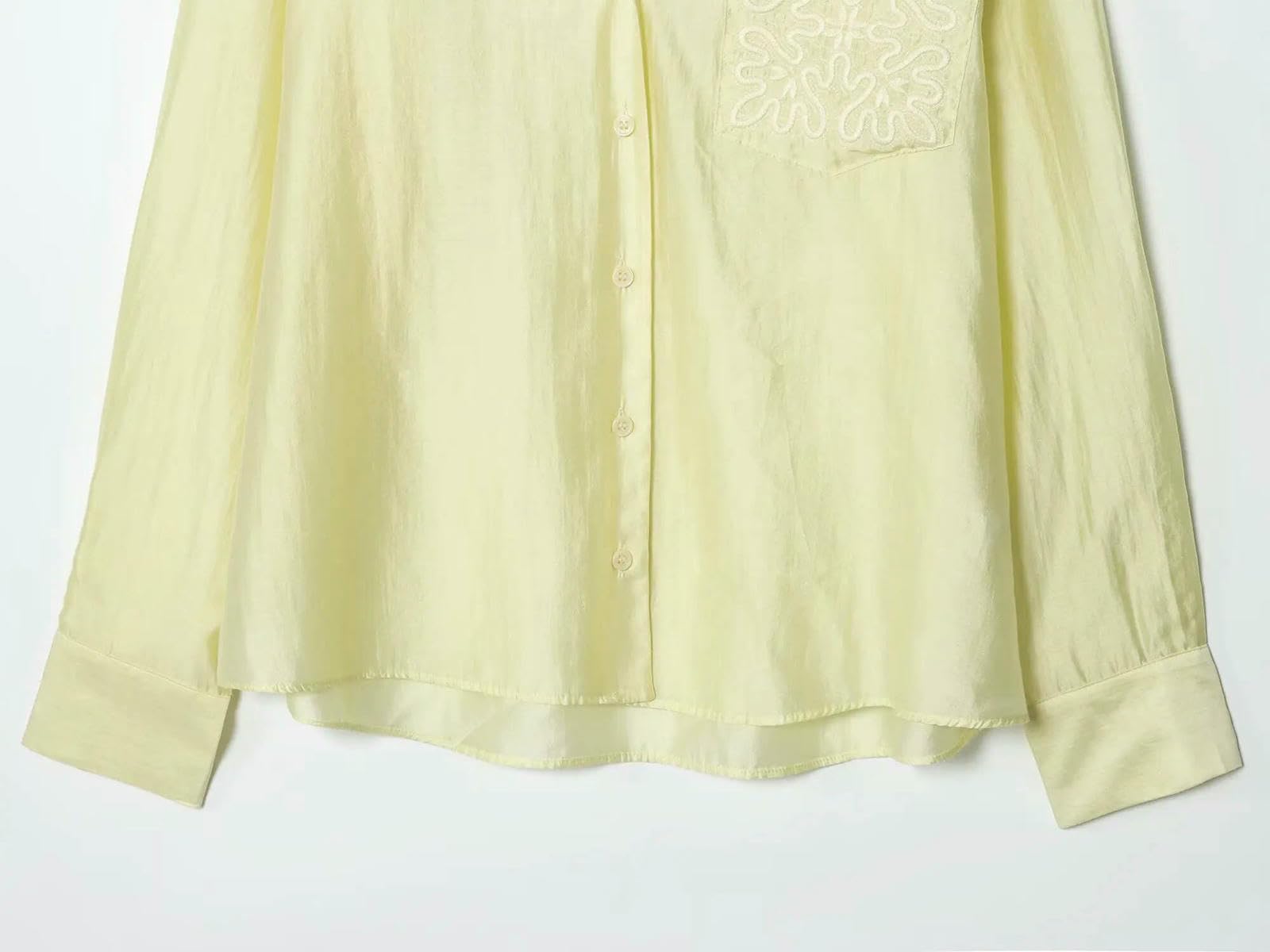 Camicia Donna Camicie Autunnali da Ufficio Eleganti E Larghe alla Moda Viaggio per Vacanze Chic Strada-Marrone Chiaro-s