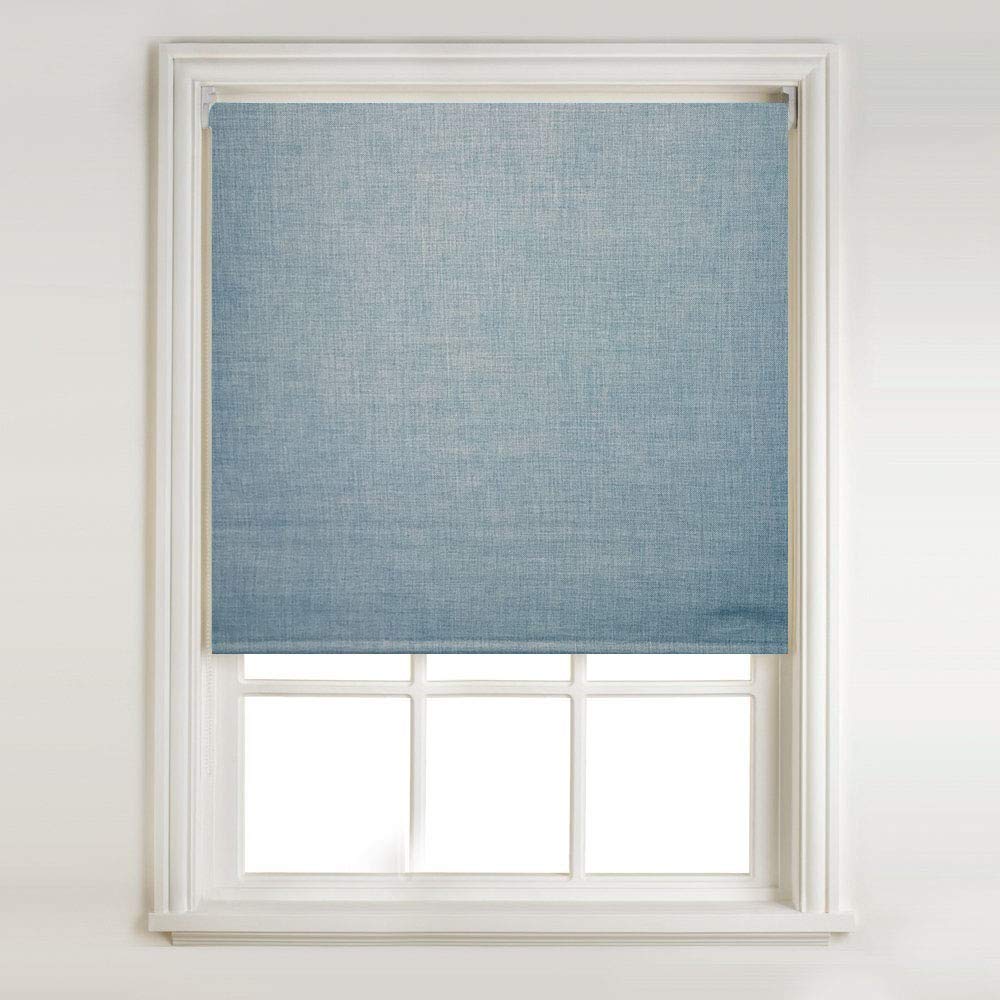 Barnes Blinds And Interiors Teal *Sale* Venice Textured Thermal Blackout Roller Blind (5Ft (153Cm))*Alteration Available*