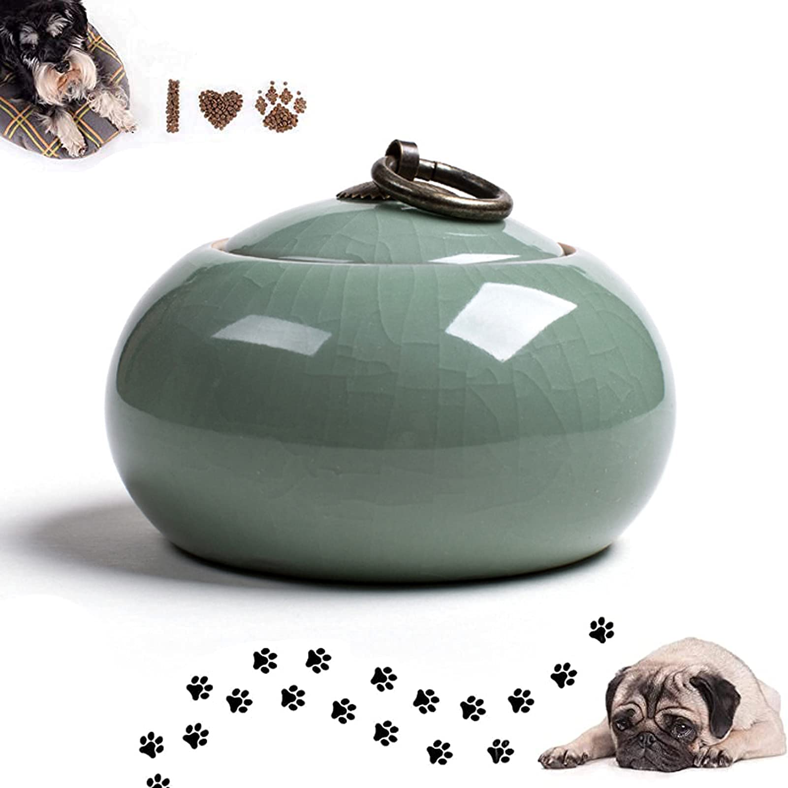 Urne Funéraire Miniature En Céramique - Pour Cendres De Petits Animaux (chats, Chiens, Lapins) Ou Portion Adulte