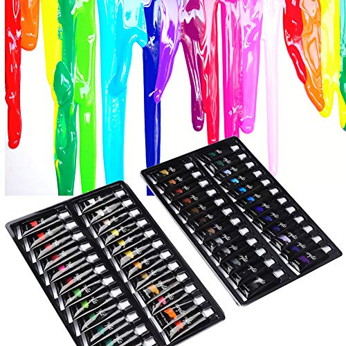 Yinuoday Acryl Verf Set 48 Kleuren 22 ml DIY Acryl Pigment Kleurrijke Verf Set Schilderen Tekening Accessoire voor Kinderen en Volwassenen - Afbeelding 3