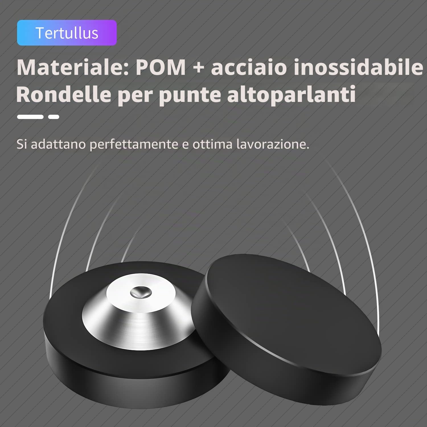 Tertullus 4 rondelle per punte, 39 mm x 13 mm, ammortizzatore di vibrazioni