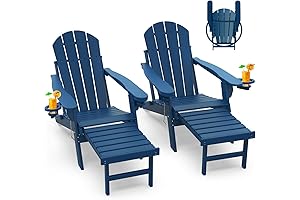 Adirondack Chairs with Built-in Ottoman