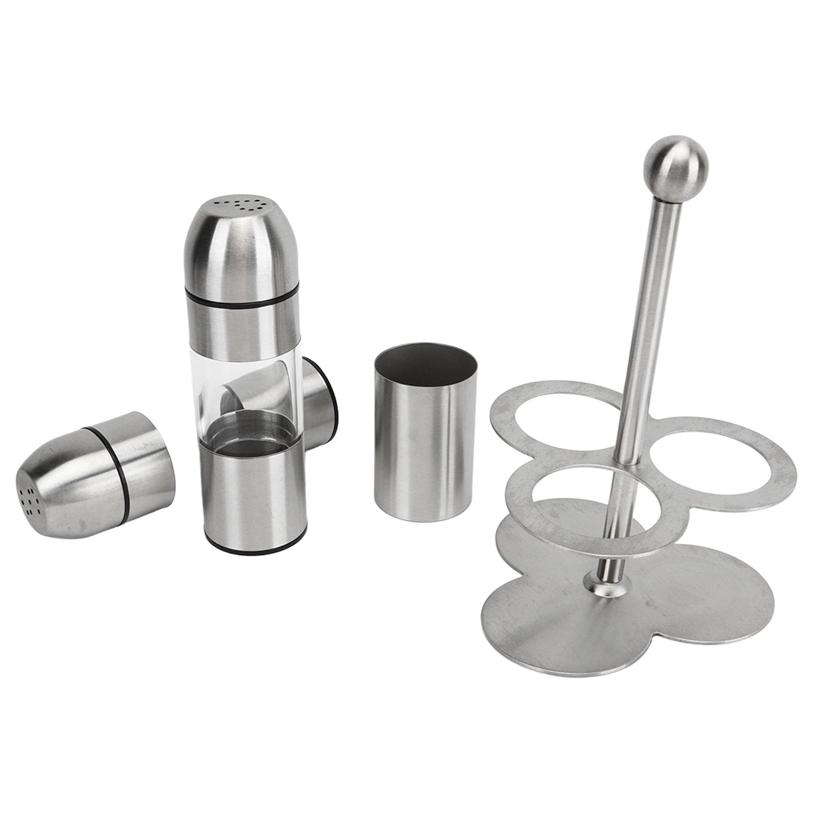 Rustproof Spice Bottle Set, Elegant Stainless Steel Containers for Restaurant Use (Seasoning Bottle X 2, Seasoning Cup X 1)