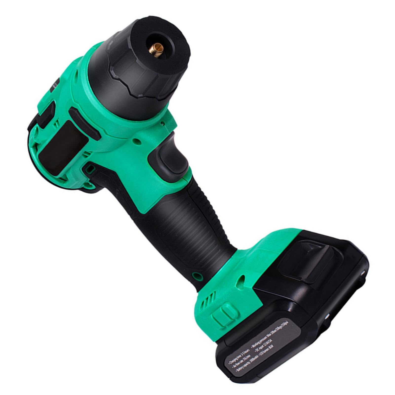 Cabilock Inflador Portátil para Coche Inalámbrico Pantalla Digital Verde | Cuerpo Abs, Agarre Cómodo y Diseño Ergonómico, bajo Consumo Medición Inteligente