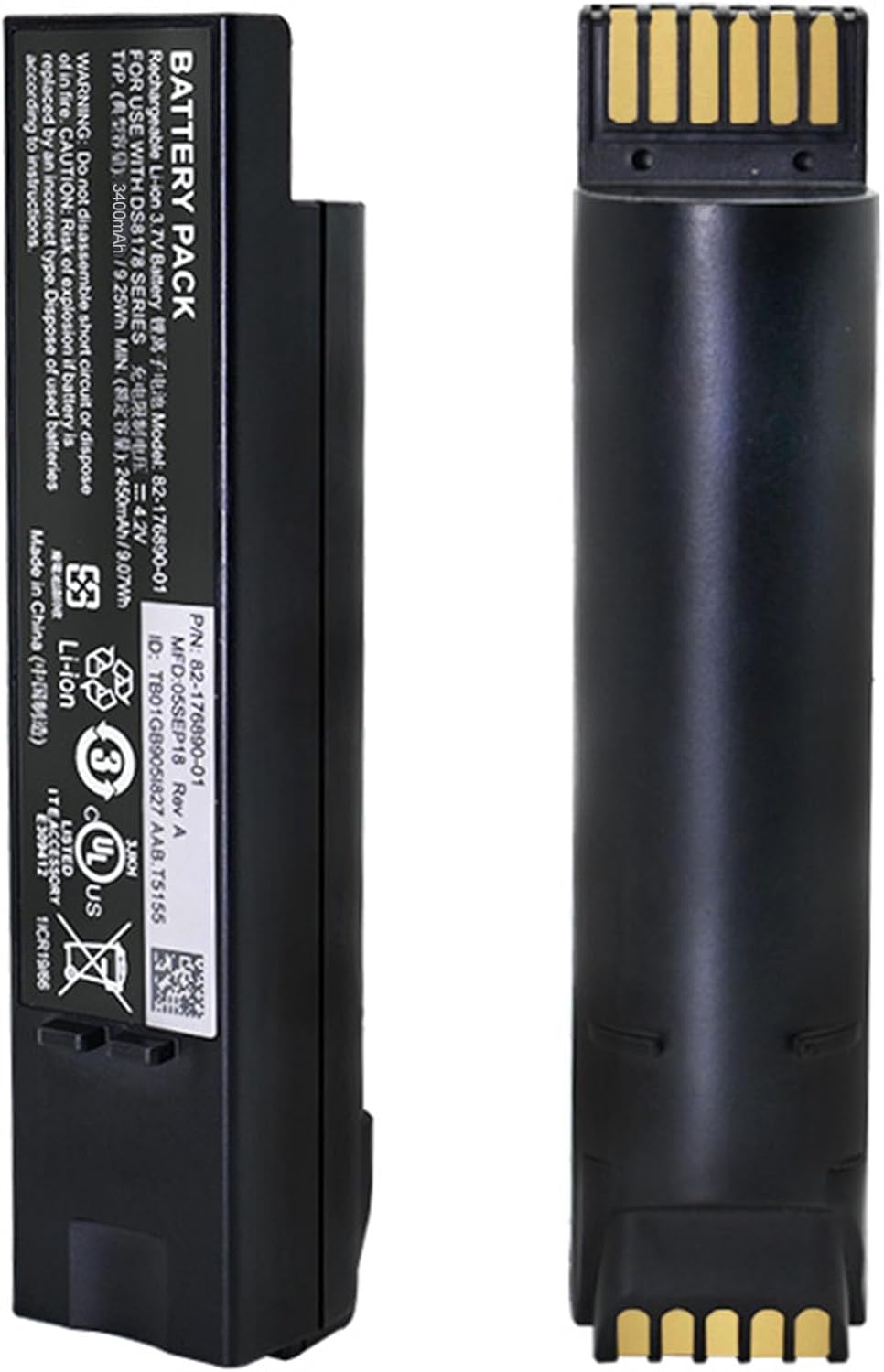 3400mAh Replacement Battery for Zebra DS8178 DS8100 DS8170 DS6878-SR Scanner, BTRY-DS81EAB0E-00/82-176890-01/AS-000231, High-Capacity Li-ion Battery for Extended Performance,1 Pack (DS8170) image 2 of 6 B0F3CCPSCX