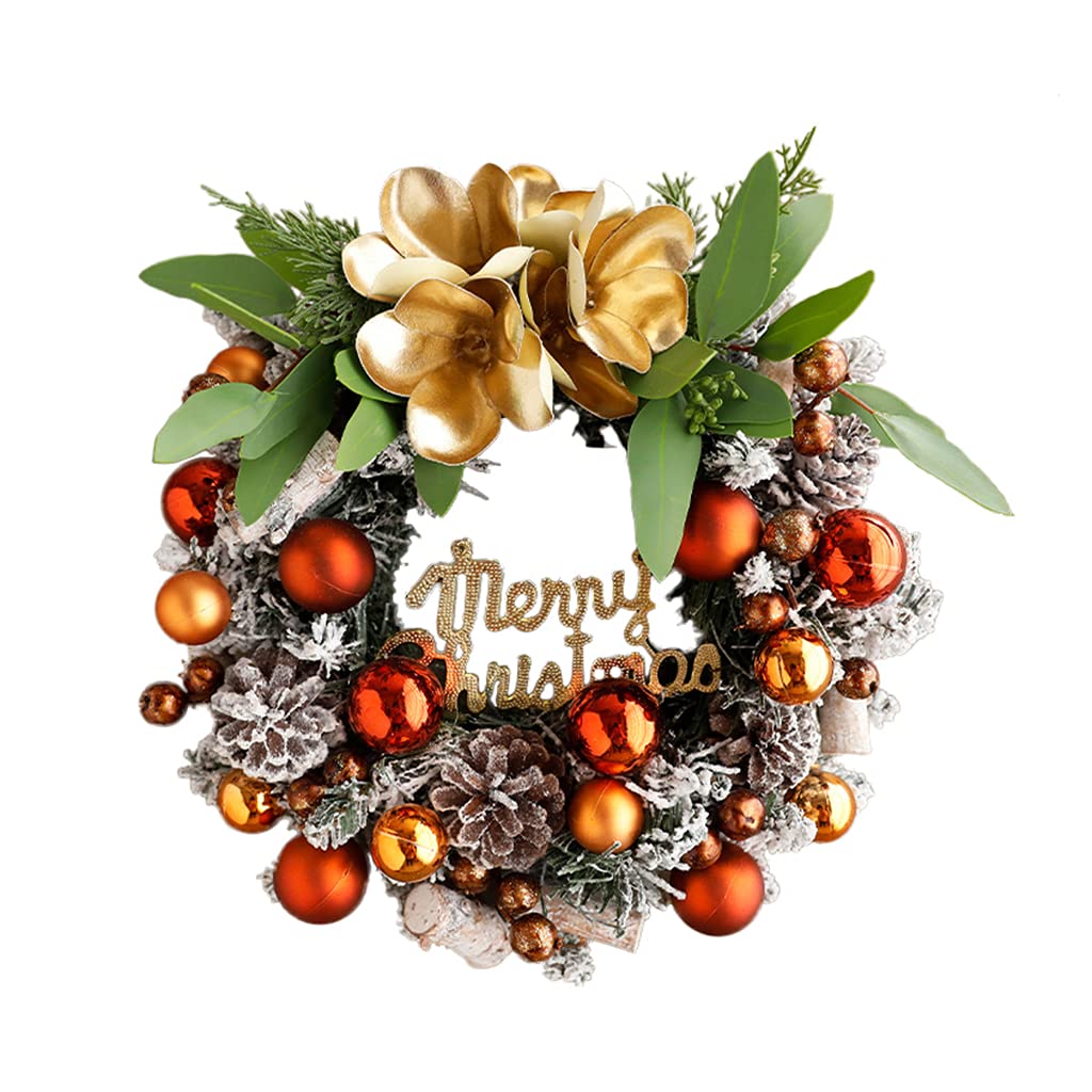 Guirlande de Noël avec baies et pommes de pin enneigées pour décoration jardin et salon multifonction