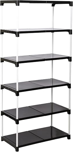 YMRR® Multipurpose Portable Folding Rack for Shoes, Clothes, Books &amp; Utility Rack, Shoe Rack Storage Organizer White Steel...