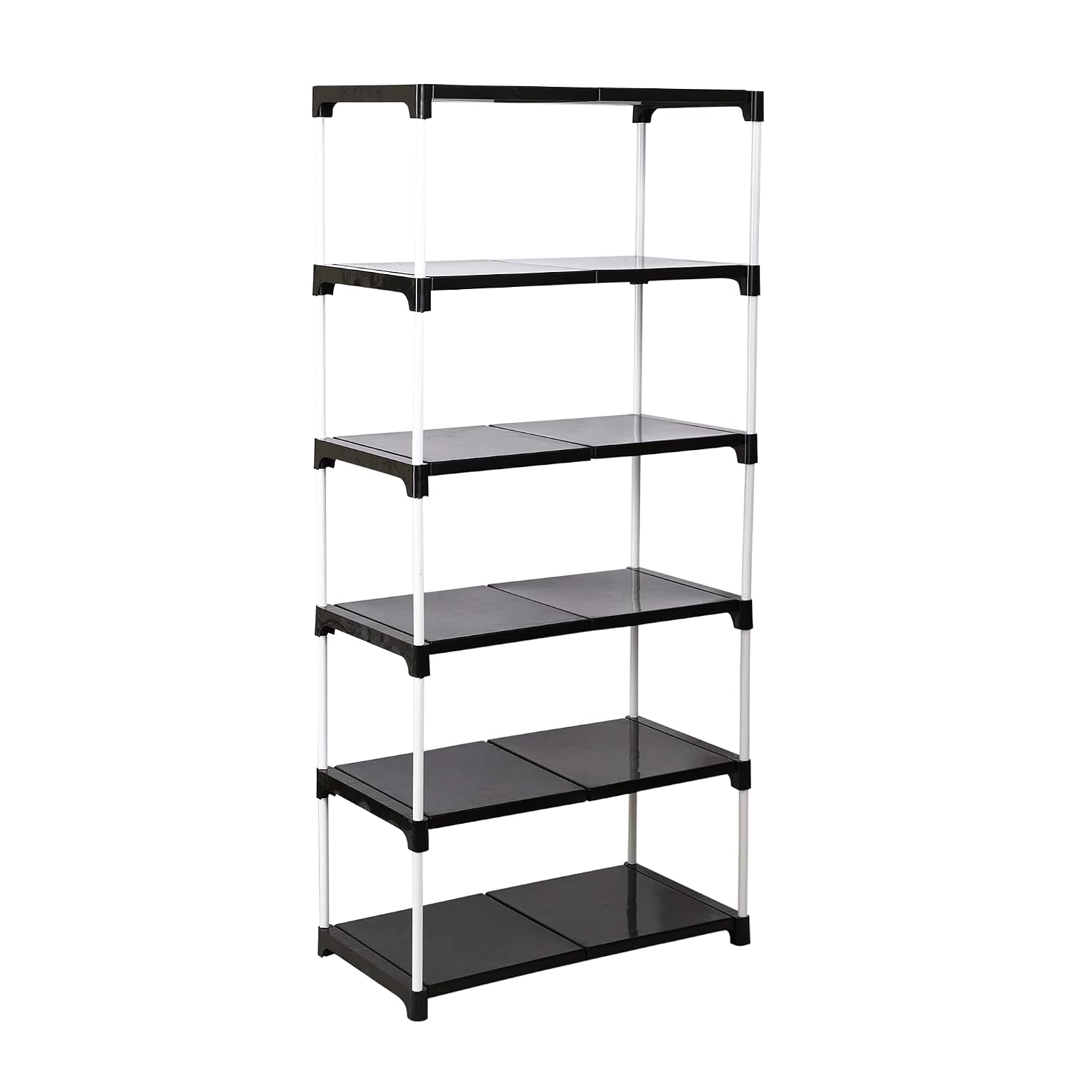 YMRR® Multipurpose Portable Folding Rack for Shoes, Clothes, Books & Utility Rack, Shoe Rack Storage Organizer White Steel...