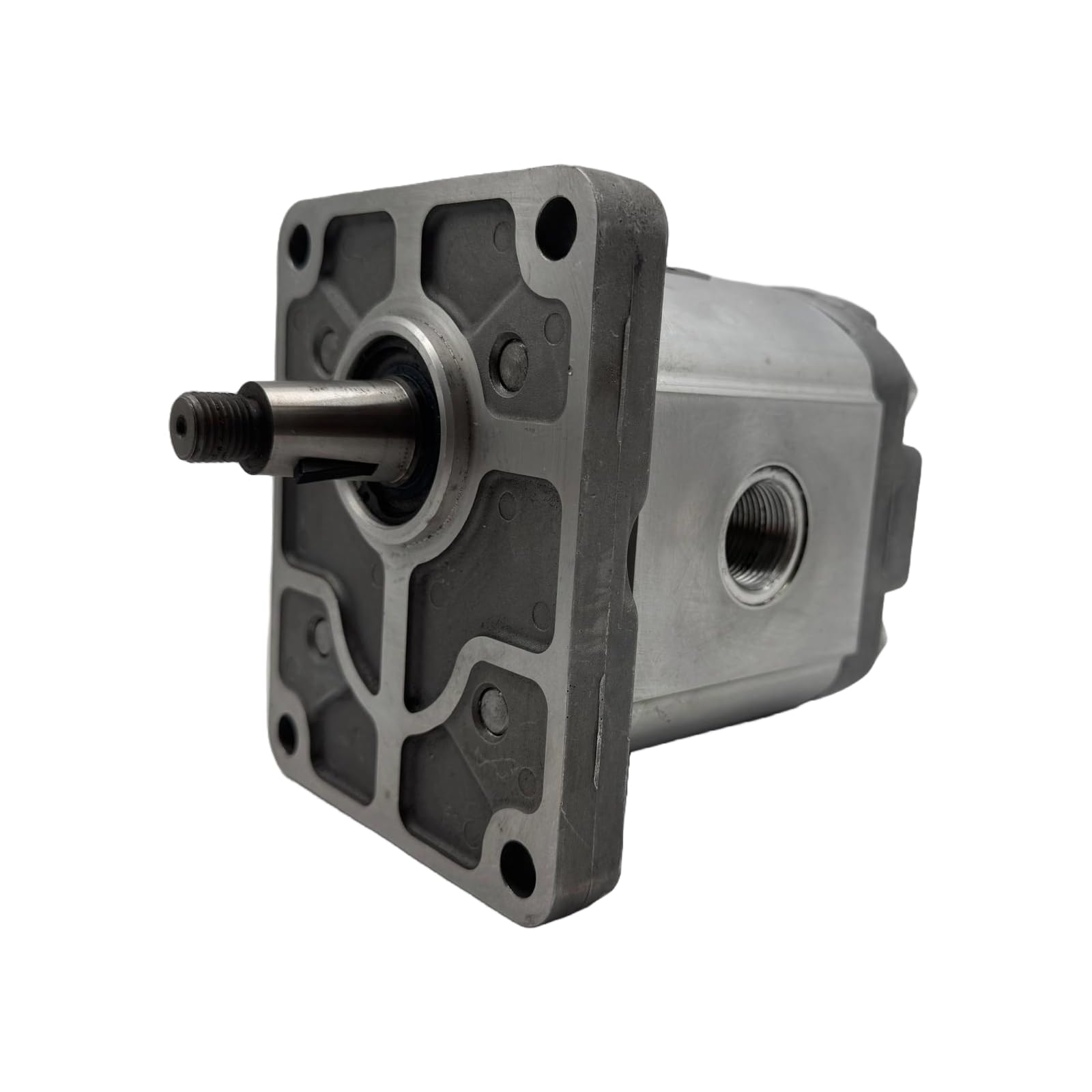 Bomba Hidráulica, Bomba de Engranajes, 48 L/min (32 cc/rev), 250bar, Eje Cónico 1:8, Puertos GAS, Brida Europea. Marca Hydrosila. Bomba para Tractor, Bomba para Grupo Hidráulico y/o Prensa Hidráulica