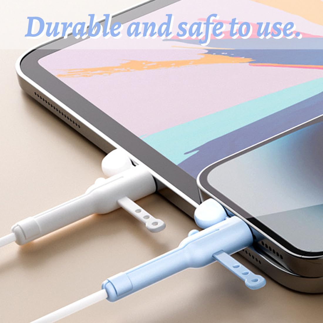 6 Pezzi Proteggi Cavo Cellulare, 2 in 1 Proteggi Caricatore, Gel di Silice Protezione Cavo Caricabatterie con Copertura Antipolvere, Simpatico Protezion Cavo per Cavo USB - C a due estremità