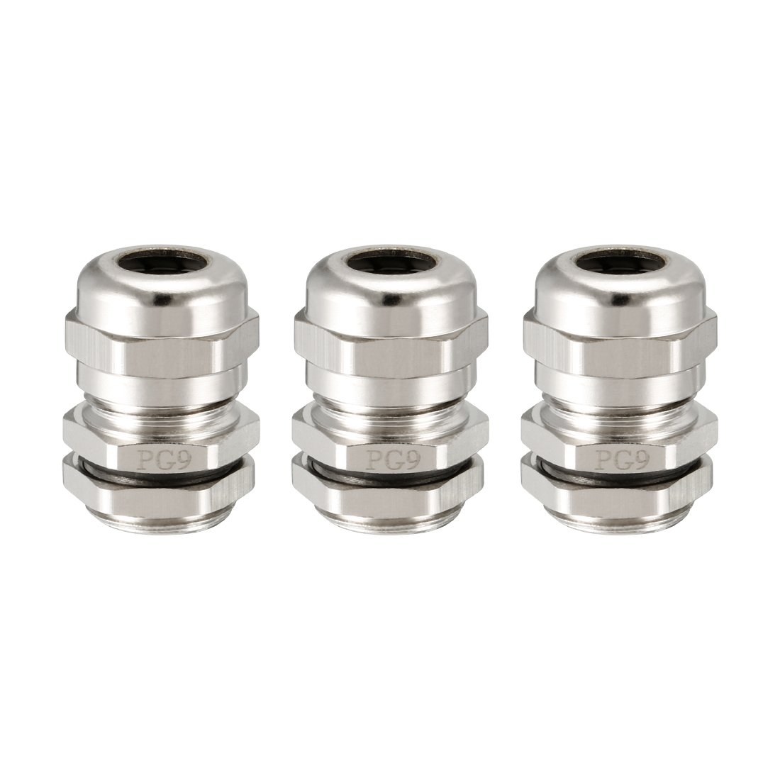 3Pcs PG9 Cable Gland Metal Waterproof Connector Wire Glands Joints for 4mm-8mm Dia Range (SN: 86e 294 80c 33a 38e)-image-12