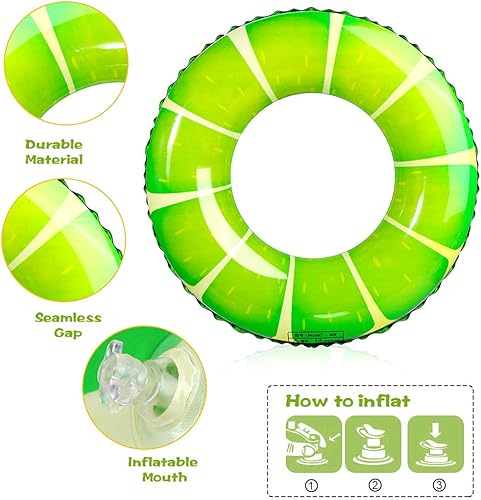 Miniatura 5 de Paquete de 3 anillos de natación para niños adultos flotador de piscina de frutas para piscina piscina verano playa agua flotador fiesta juguetes