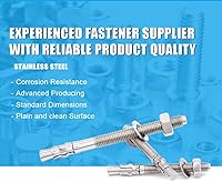 Vista 6 de Anclaje de hormigón de 1/4 x 3 pulgadas, anclaje de cuña de acero inoxidable 304 con excelente rendimiento antioxidante, kit de anclajes y tornillos