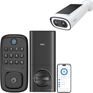 Serrure Connectée TCL D1 MAX 2K : Caméra, Sonnette Et Empreinte Digitale, Pêne Dormant Intégré