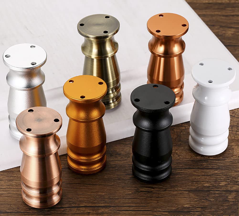Generico Gambe per Mobili Retro Copper 4 Pezzi Regolabili in Altezza 8-15 cm Piedini per Tavolo Piedini per Divano Piedini per Mobiletto Gambe per Tavolino Alluminio con Viti (15 cm Retro Copper)