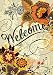 " Fall Floral Welcome " - Fall Themed - Double Sided - Standard Size 28 Inch X 40 Inch - Decorative Flag