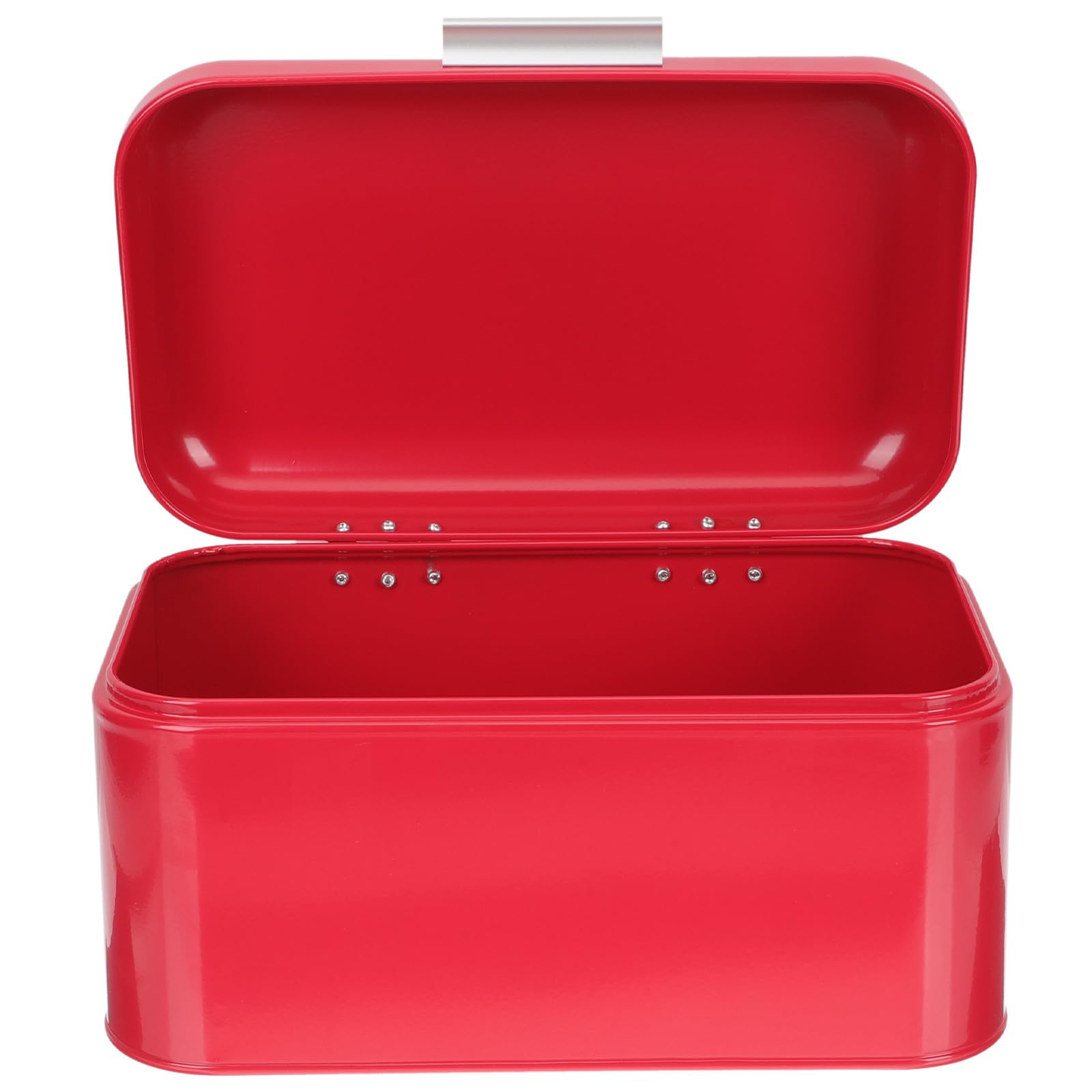 Boîte à pain de grande capacité métallique rouge étanche rangement cuisine