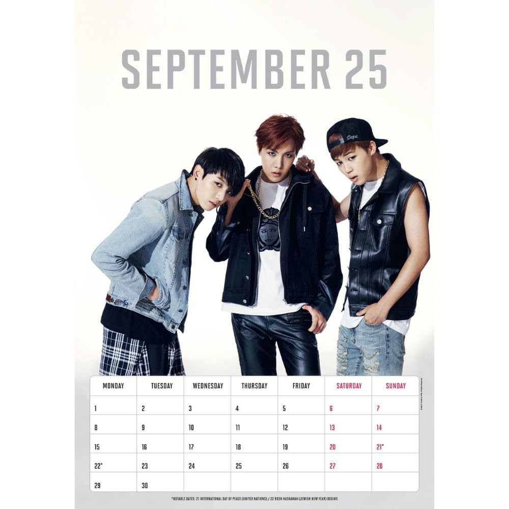 BTS 公式 2019 ~ 2021 WALL CALENDAR カレンダー BTS OFFICIAL | 2025 12 x 24 Inch Monthly Square Wall