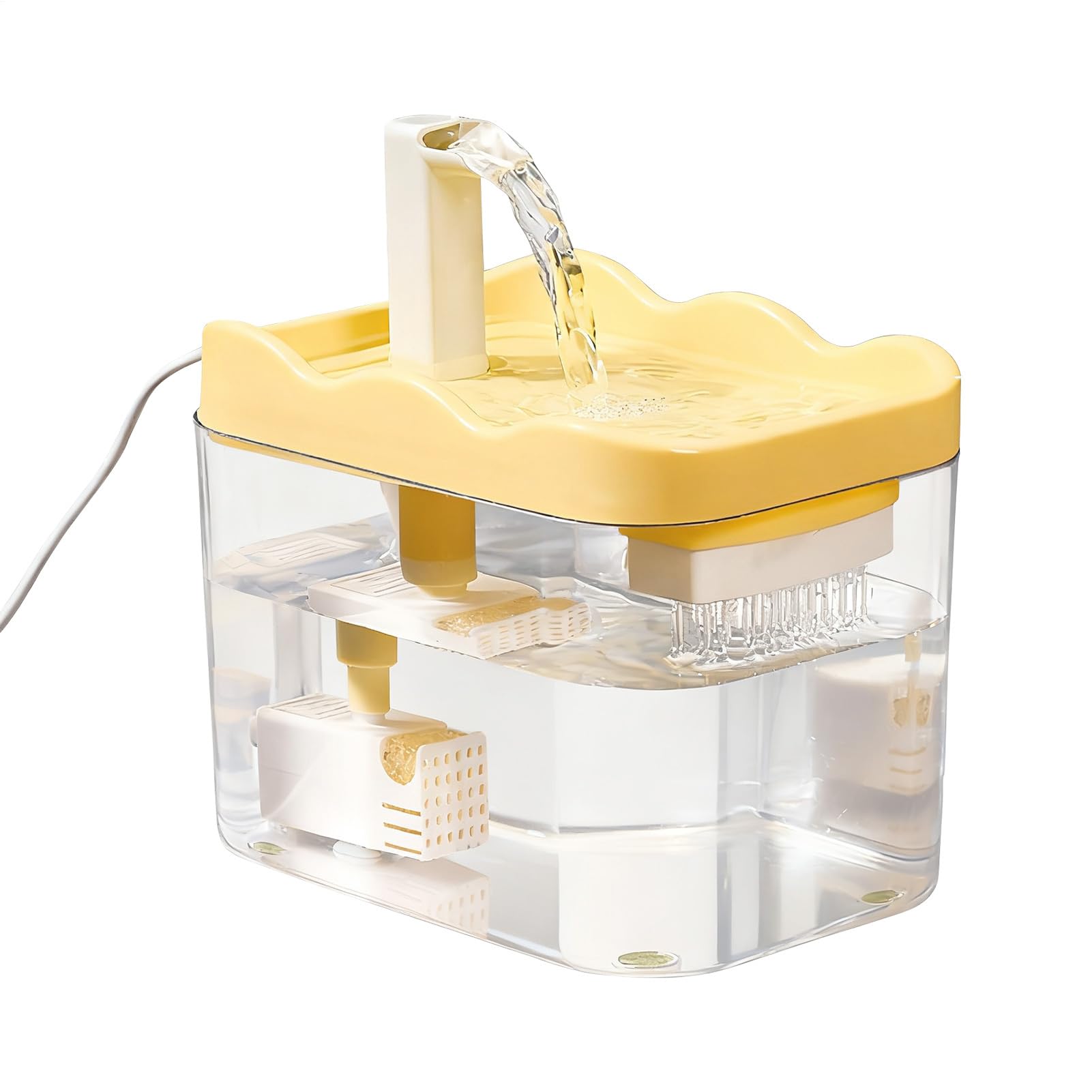Fuente de agua para gatos con filtro dispensador automático silencioso y portátil de mascotas