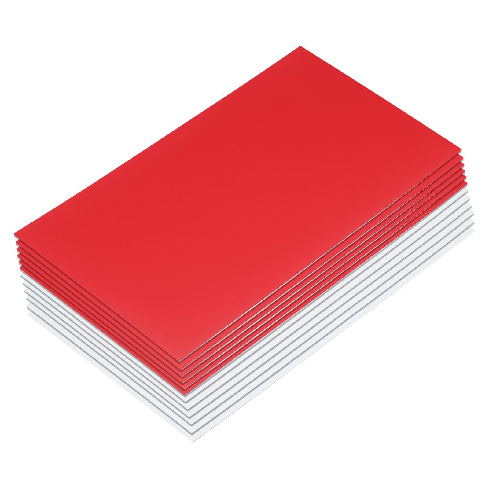 Kozelo 12Pcs Double Color Laser Engraving Blanks | 11.8x6.49x0.05 Inch ABS Engraved Plate Sheets | for Personalized Name Plates, Office Wall Desk, DIY Carving, Red/White