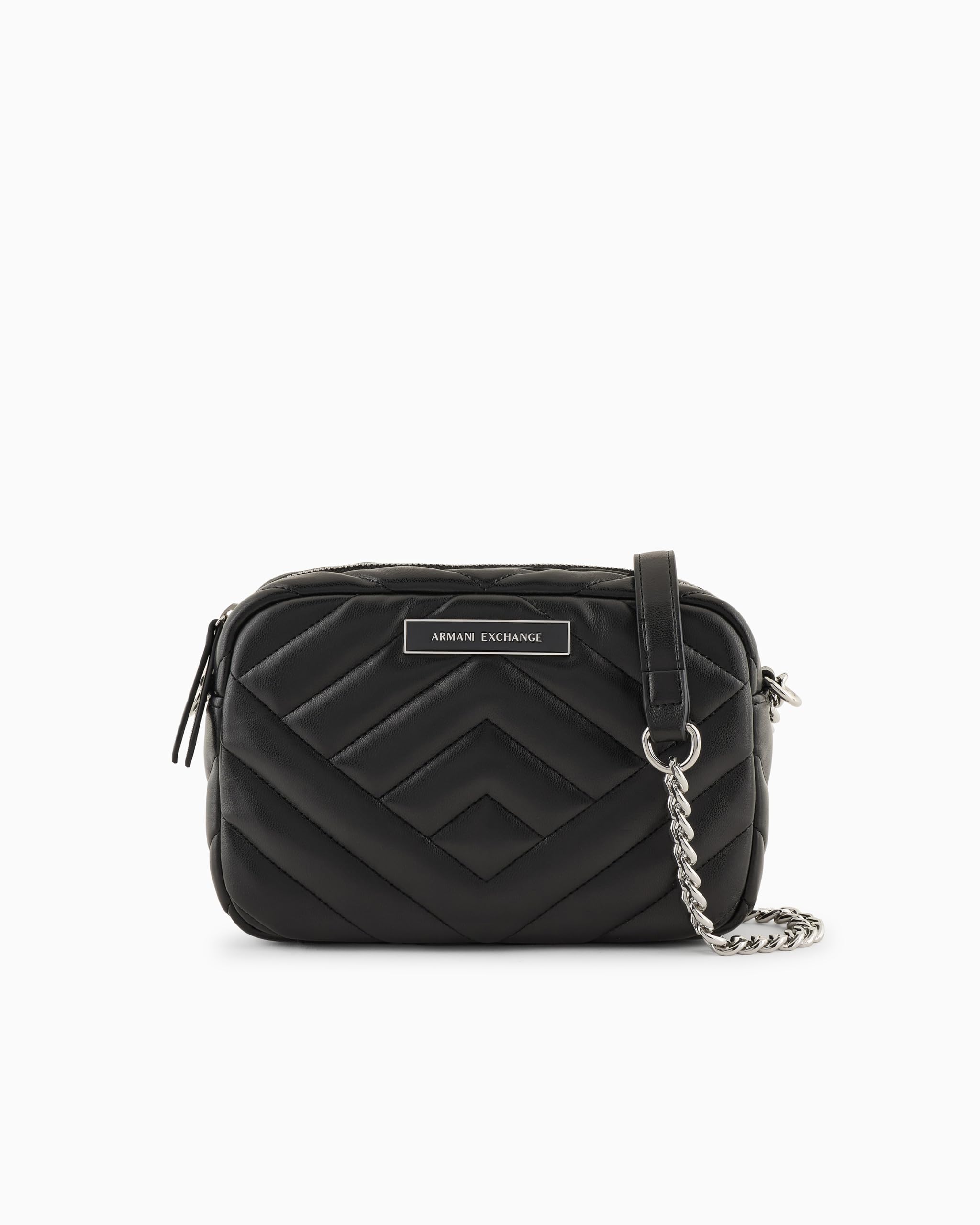 Armani Exchange Black Small Quilted Shoulder Bag
