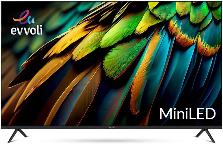 evvoli 75 Inch 4K Mini LED Android Smart Tv, Dolby Vision-Atoms, HDR 10+,120HZ With Remote Laser Pointer 75EV600MA