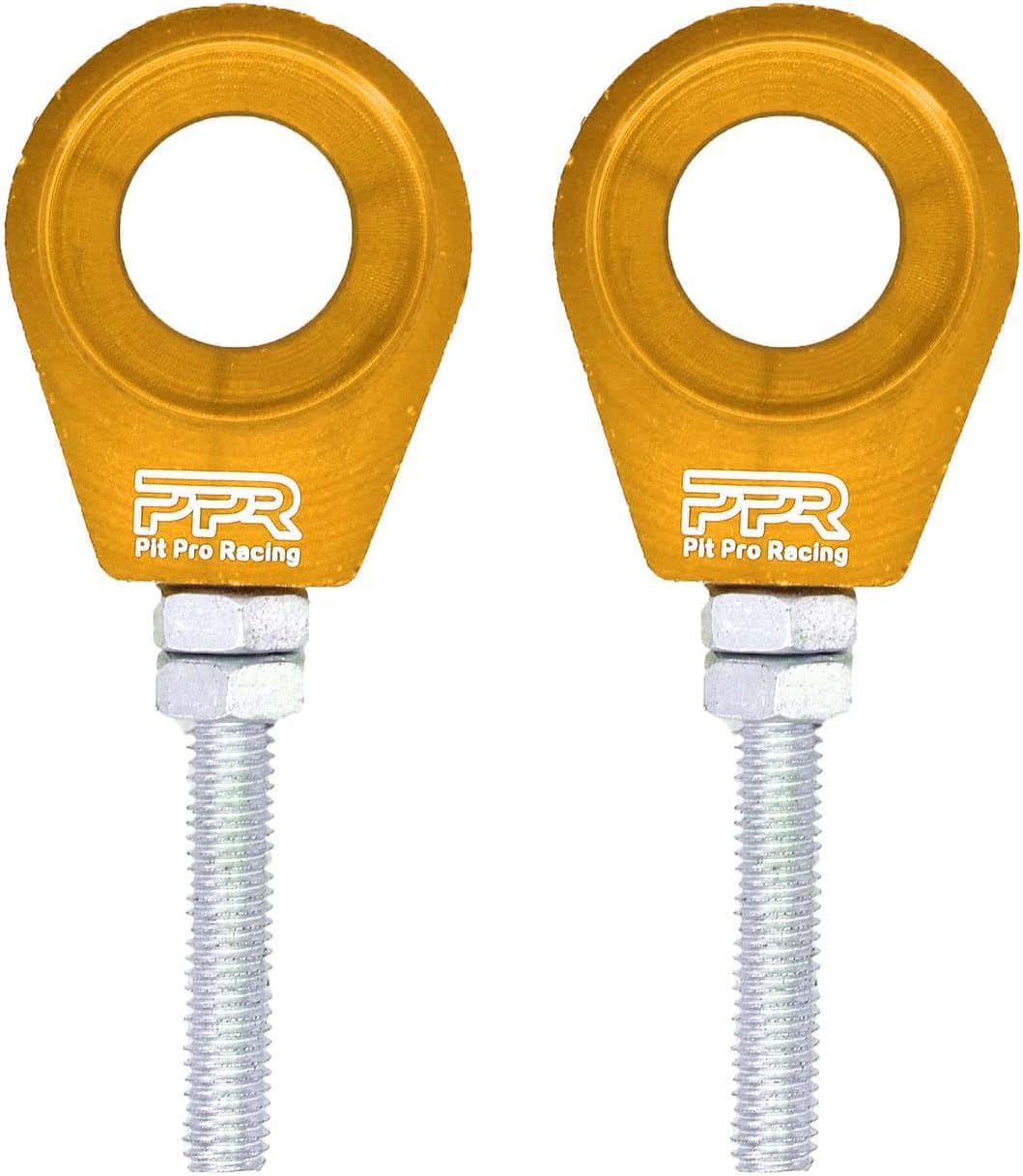 15mm Chain Tensioner Adjuster 2pcs Fits for XR/CRF 50 70 KLX 110 50cc-160cc Dirt Pit Bike(Yellow)