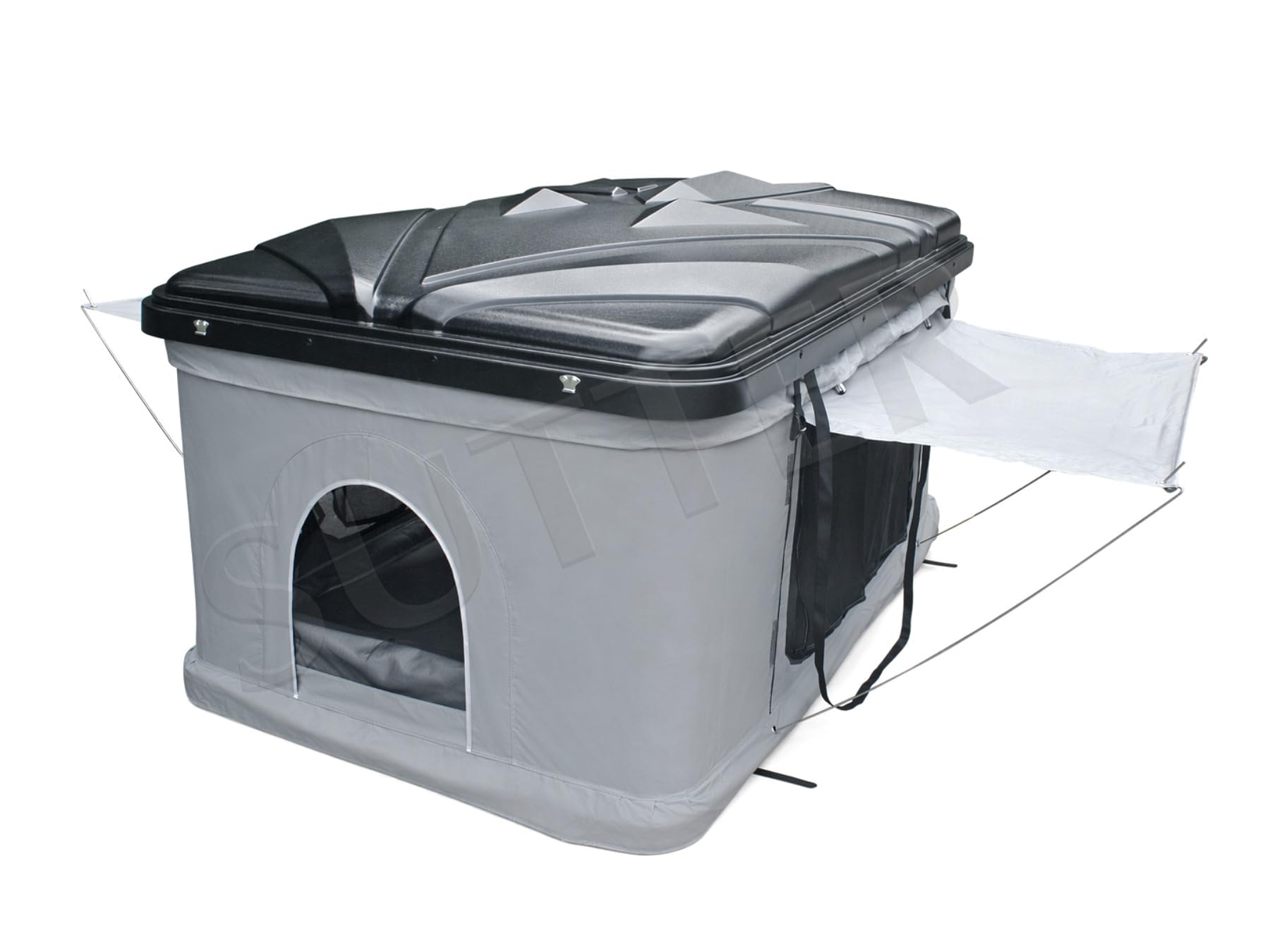 Hardtop Dachzelt (Hartschalen Universal-Dach-Zelt), wasserdichter lichtdichter Stoff 600D 230g/qm, Autodachzelt - Solange Vorrat reicht