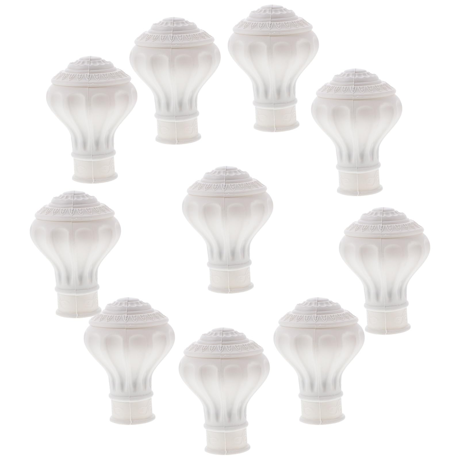 LUYSGBXR Curtain Rod Head Curtain Rod Finials 12Pcs Plastic Pole Ends Simple Installation For Home Window Curtains Final