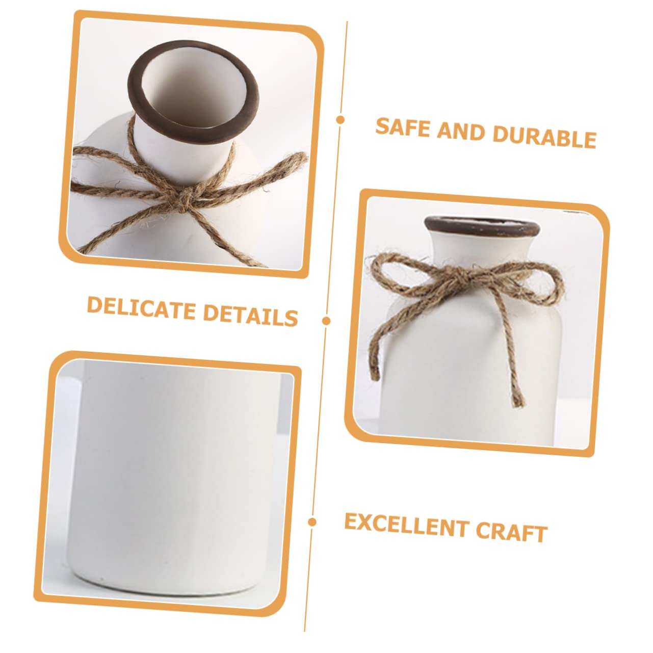 MAGICLULU Set 3 Vasi in Ceramica per Fiori da Interno, Design Semplice ed Elegante, Creano Un'atmosfera Confortevole, per Decorare la Casa o Feste Natalizie