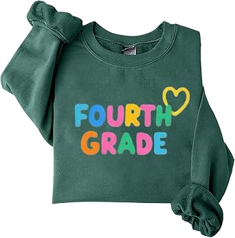 Back to School Clothes Teacher Outfits for Women 2025 Oversized Graphic Print Sweatshirts Crew Neck Tops