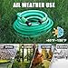SANFU Upgraded Hybrid Lead-In Garden Hose 5/8-Inch X 6 FT, Burst 800PSI, Water Hose, Flexible, With Grip Handle, 3/4