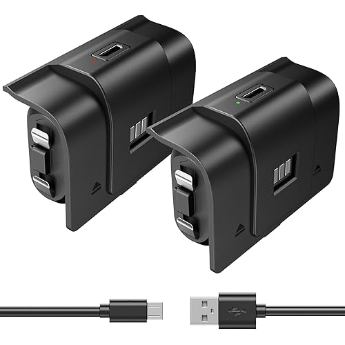 Rechargeable Xbox Controller Battery Pack, Play & Charge Kit for Xbox One/Xbox Series X|S - 40H Playtime, 2.5H Full Charge, with Cover & Charging Cable, Xbox Accessories for Xbox One S/One X/One Elite