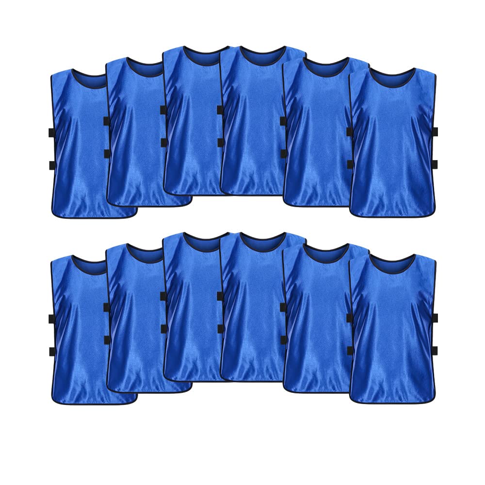 SHIJIXING 12 Pack Scrimmage Training Vest, Sports Pinnies, Practice Jerseys, Practice Vest for Adult Youth Kids.