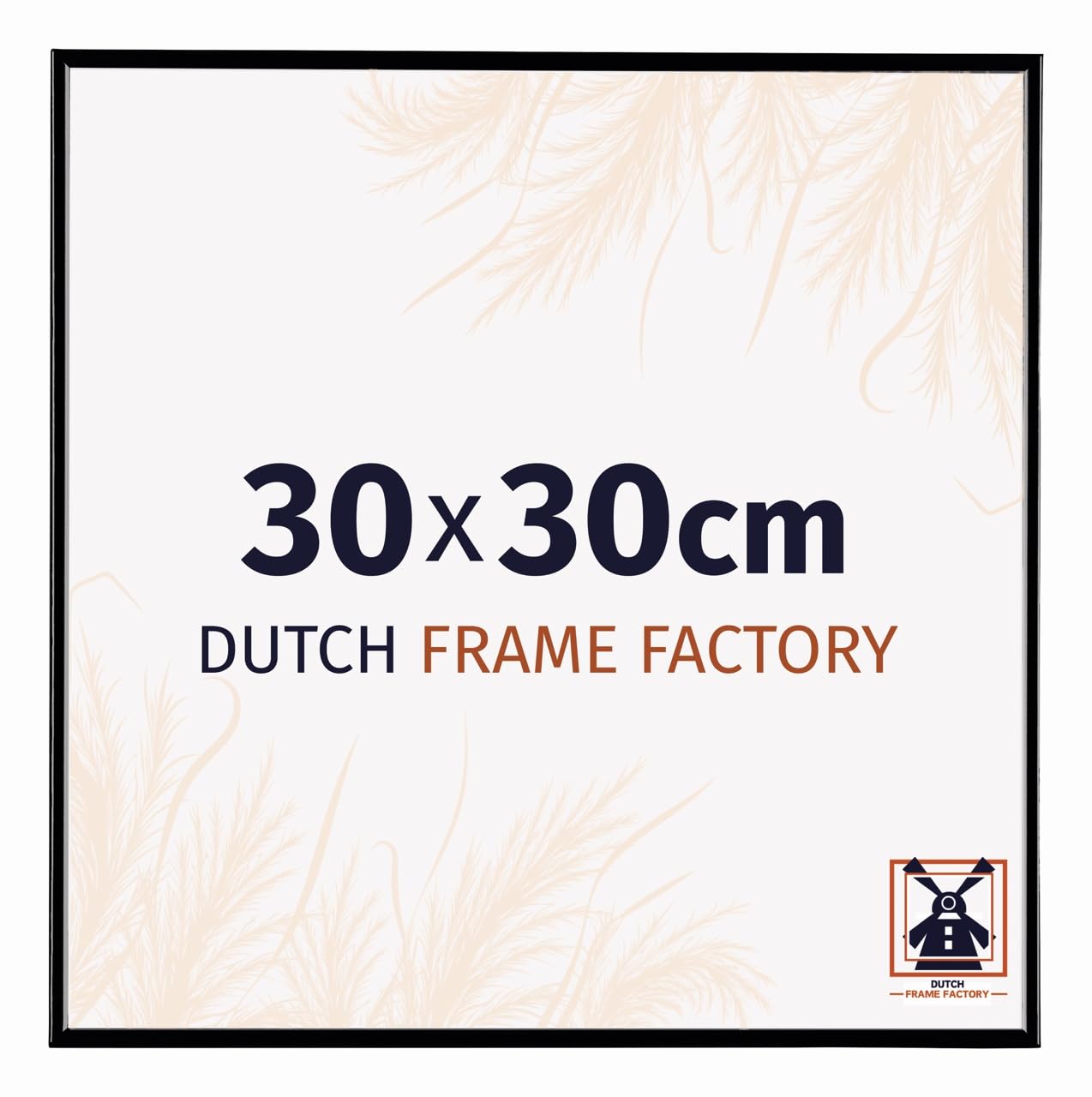 Dutch Frame Factory - Picture frame 30x30 cm Black High Gloss - Plastic