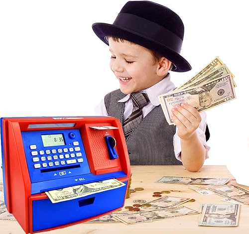 Miniatura 9 de LIKE Talking ATM - Caja de ahorros de cajero automático alcancía digital máquina de monedas de dinero para regalo de cumpleaños para niños