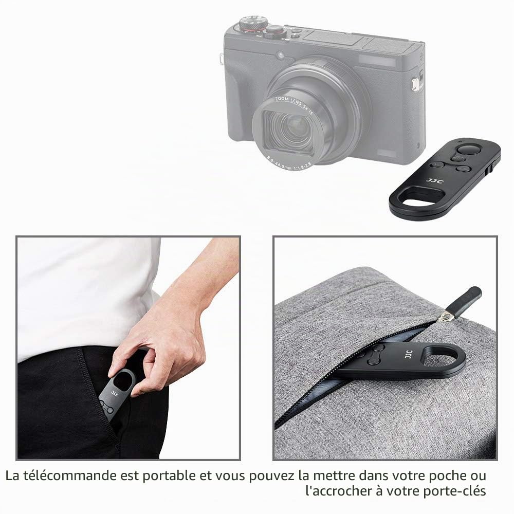 JJC BR-E1 Télécommande sans Fil pour Canon EOS R8/R50/R7/R3/R5/R6/RP/77D/90D/850D/200DII/200D/M6 Mark II/M50/M200, PowerShot G5X Mark II/G7X Mark III/SX70HS