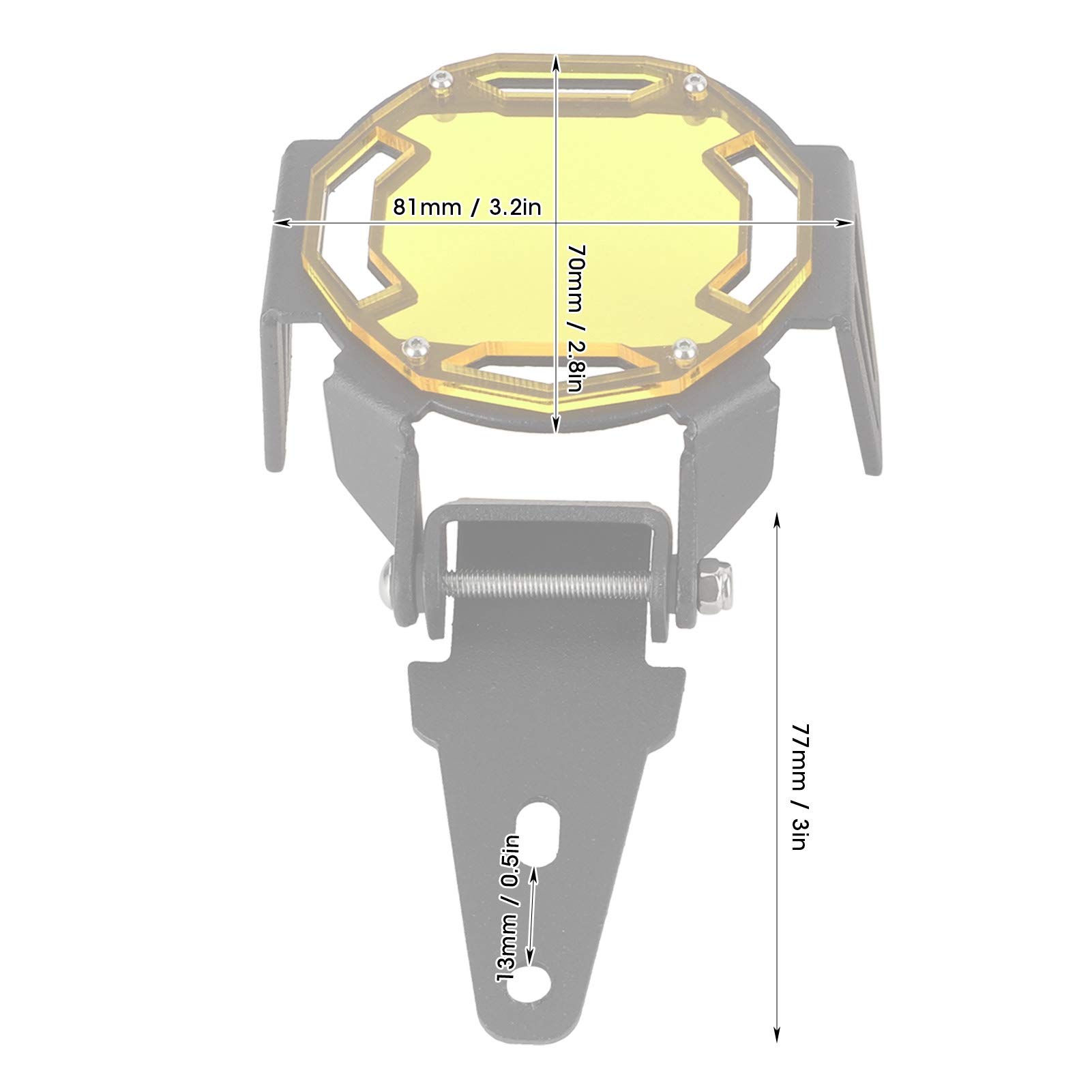 Motorrad-Nebelscheinwerfer, Lichtschutz Aluminiumabdeckung LED-Lampenschutz Passend für R1200GS / R1250GS Adventure LC (Paar)(Gelb)
