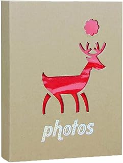 5x7 Inches Kraft Photo Album Hold 100 Pockets Children's Pictures Album (Sika Deer)