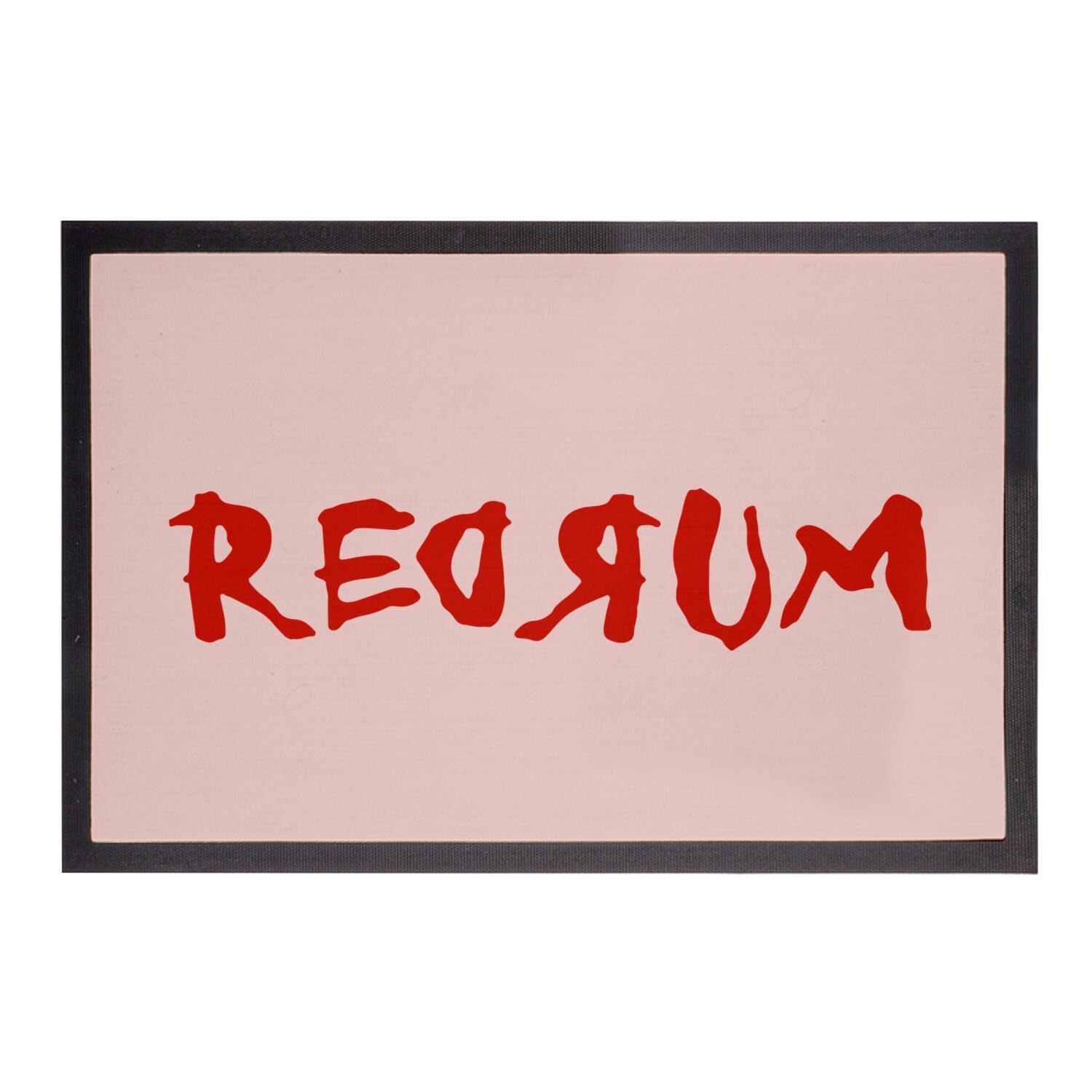 Paillasson Redrum Halloween rose 75x50cm tapis de film d'horreur