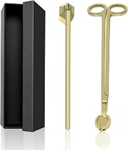 Candle Accessory Set Wick Trimmer Cutter Accessories Candle Kit Snuffer Wick Dipper Care Kit Dipper Extinguisher Lover Stainless Steel Care Wick Scissor Candle Gift Set For Candle Lovers (Gold)