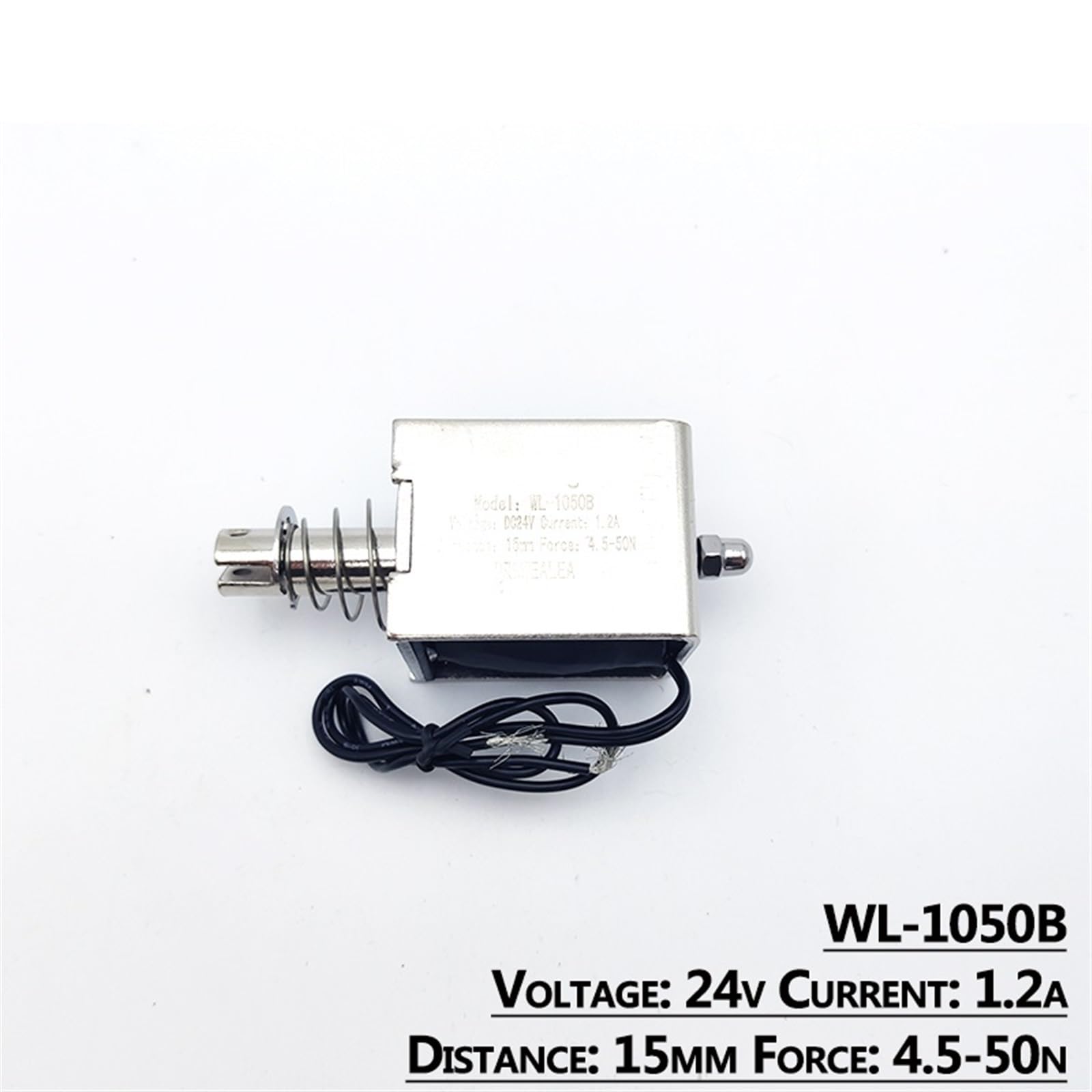 Elettromagnete solenoide tipo push-pull WL-1050B 6 V 12 24 forza di spinta 4,5-50 N 15 mm telaio aperto magnete elettrico lineare 1 pezzo(24V)