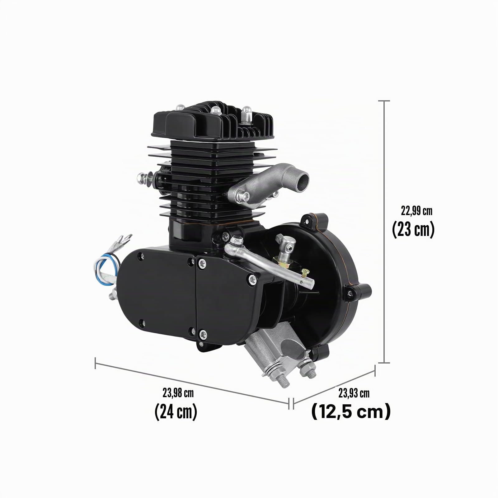 2 Tempi Kit Motore bici 50cc Gas Motorizzato Motore Kit di Conversione Bicicletta Nero