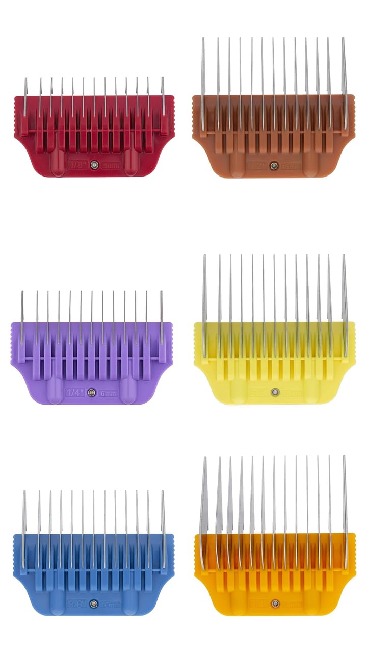 30W Elite Blade Set with 1 Wide Blade and 10 Colored Grooming Combs for Professional Haircutting and Pet Grooming