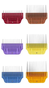30W Elite Blade Set with 1 Wide Blade and 10 Colored Grooming Combs for Professional Haircutting and Pet Grooming