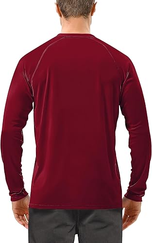 Miniatura 2 de Roadbox Camisas de protección solar UPF 50+ para hombre, manga larga, protección solar SPF para pesca, senderismo, natación, correr