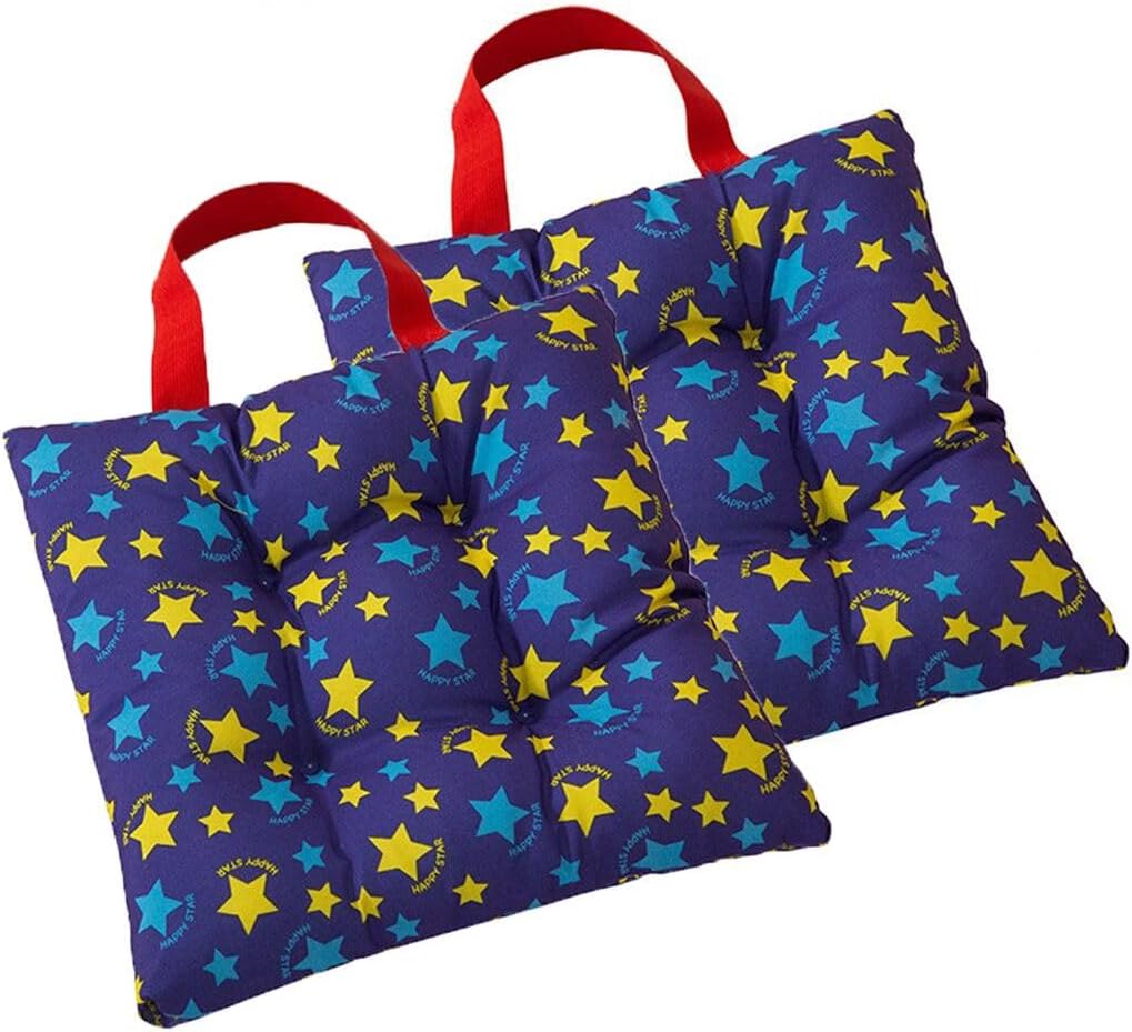 2 Pcs Child Chair Cushions Chair Seat Pad for Classroom Home Kids Floor Pillow Cushion 10"(25cm)